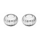 GEORG JENSEN waxinelichten BERNADOTTE RVS set 2 stuks