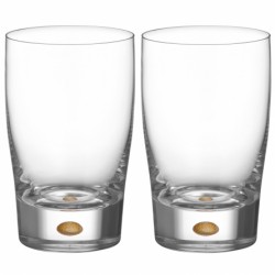 ORREFORS CRYSTAL drinkglas INTERMEZZO Gold 25cl 2 stuks