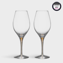 ORREFORS CRYSTAL wijnglas INTERMEZZO Gold 44cl 2 stuks