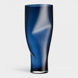 ORREFORS CRYSTAL vaas SQUEEZE blue H 50cm