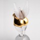 KOSTA BODA sculptuur GOLDEN ANGEL H 14cm