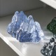 KOSTA BODA waxinelicht THE ROCK blauw glas H 9,1cm