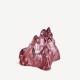 KOSTA BODA waxinelicht THE ROCK pink glas H 9,1cm